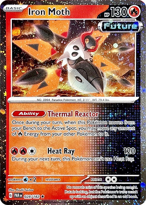 Paradox Rift Galaxy Holo Iron Moth #28/182